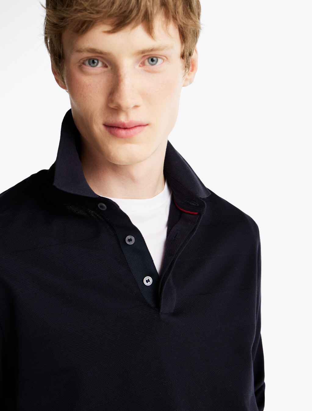 Regular Fit Long Sleeve Polo Shirt, Desert Sky, hi-res