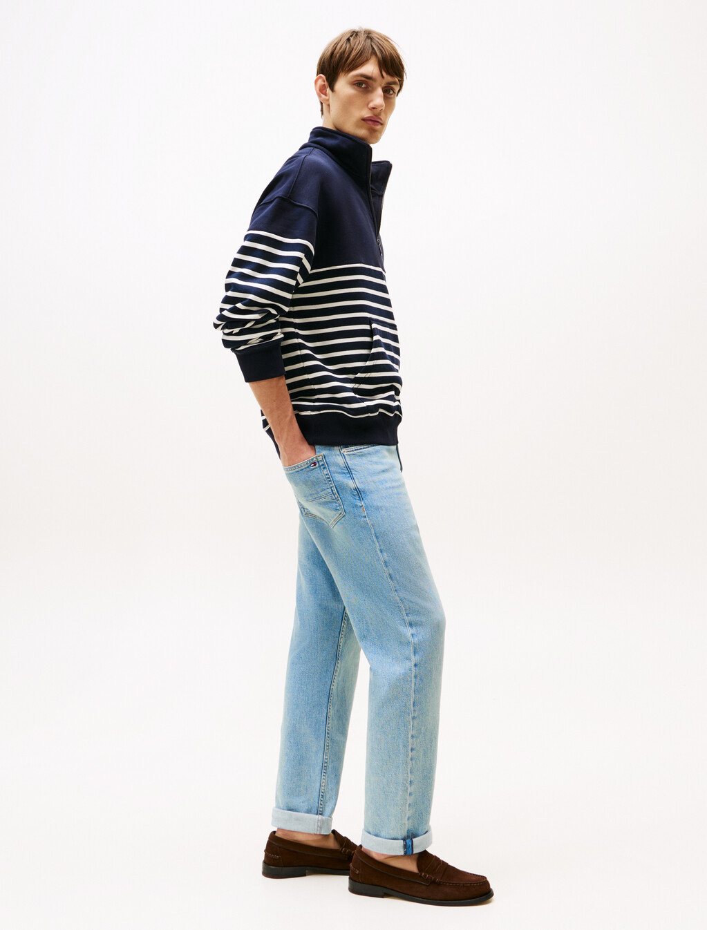Faded Regular Straight Leg Jeans, Cali Indigo, hi-res