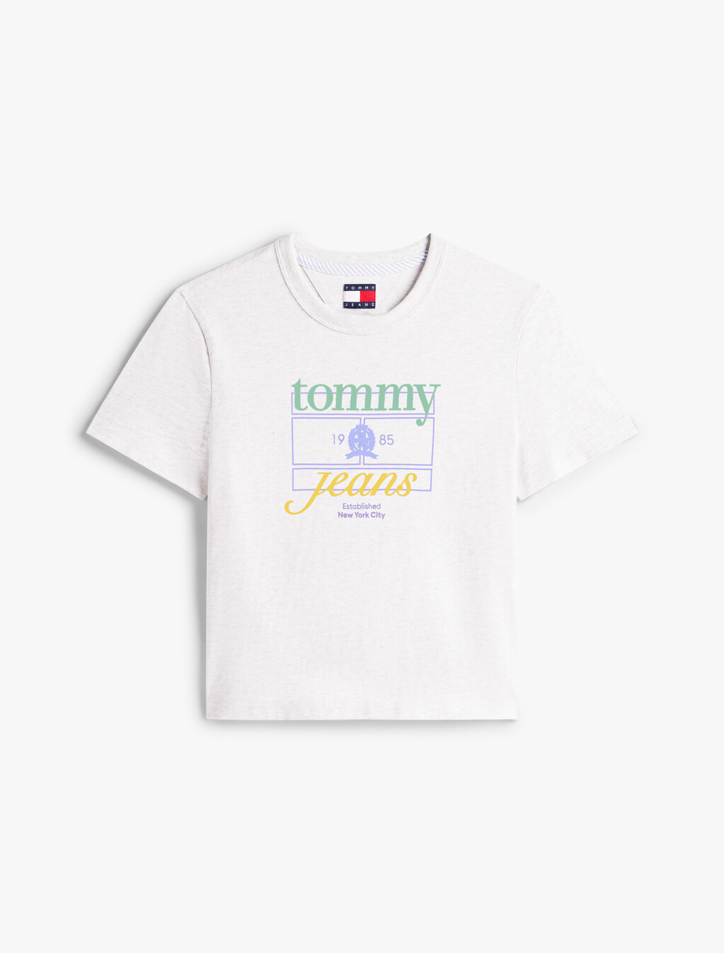 Crest Flag Logo T-Shirt, Lt Grey Htr, hi-res