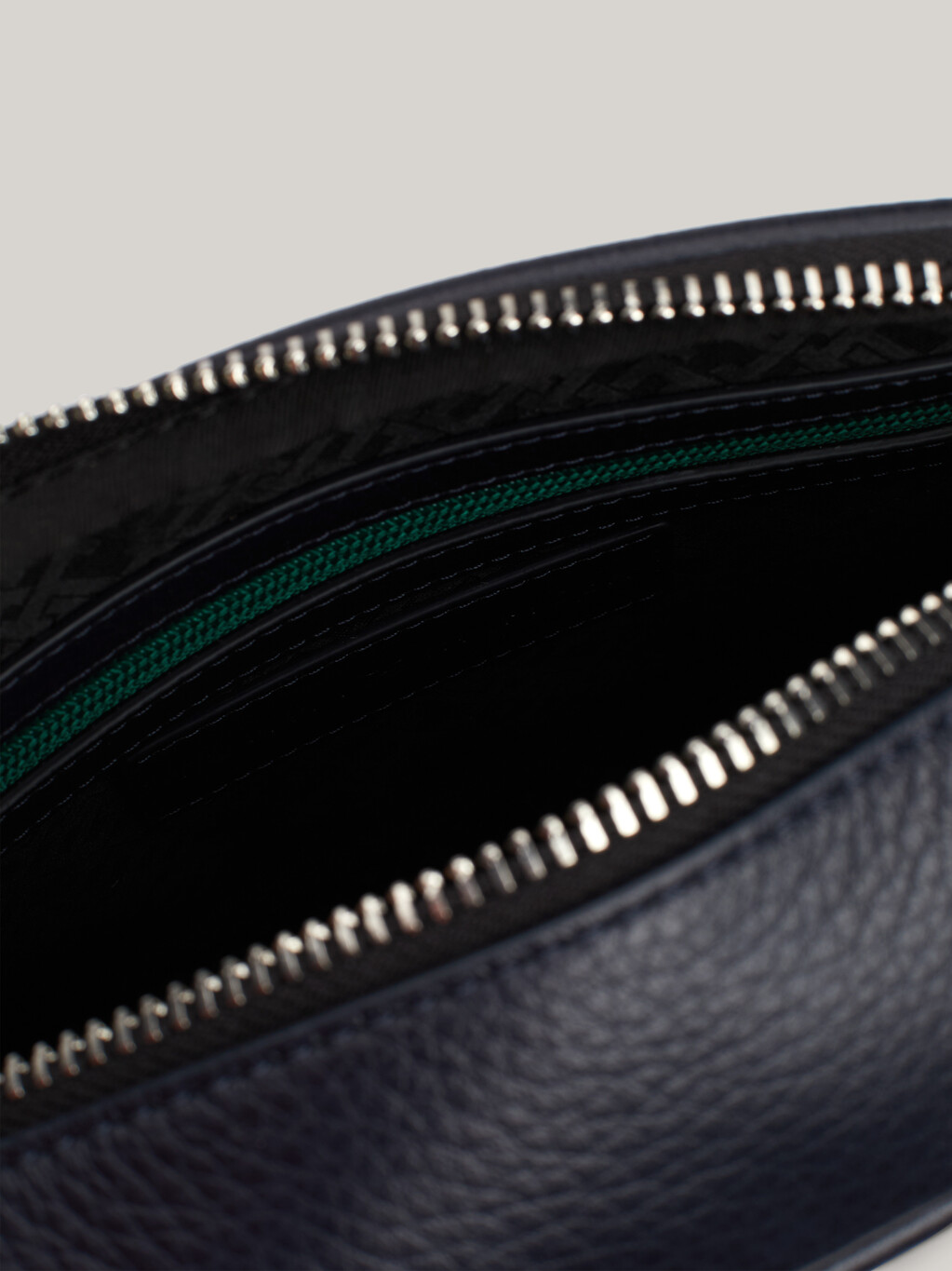 Corporate Woven Detail Leather Camera Bag, Space Blue, hi-res