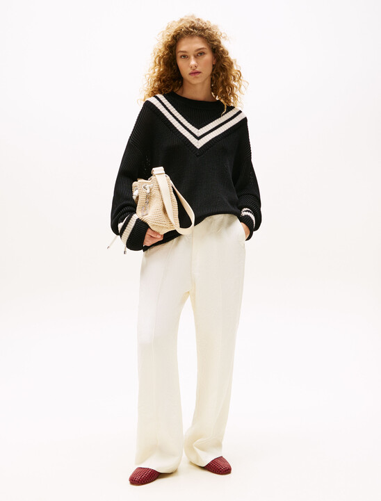 The Runway Collection Oversized Contrast Stripe Jumper