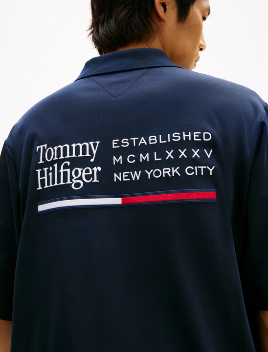 Oversized Fit Back Logo Polo Shirt