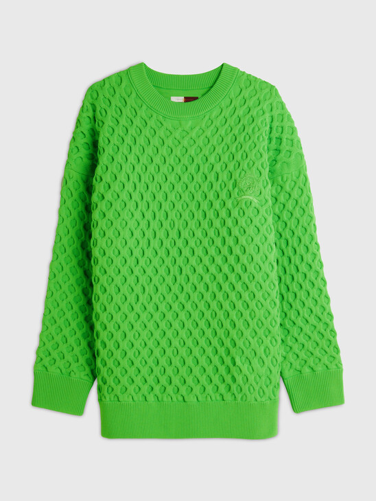 CREST WAFFLE KNIT JUMPER