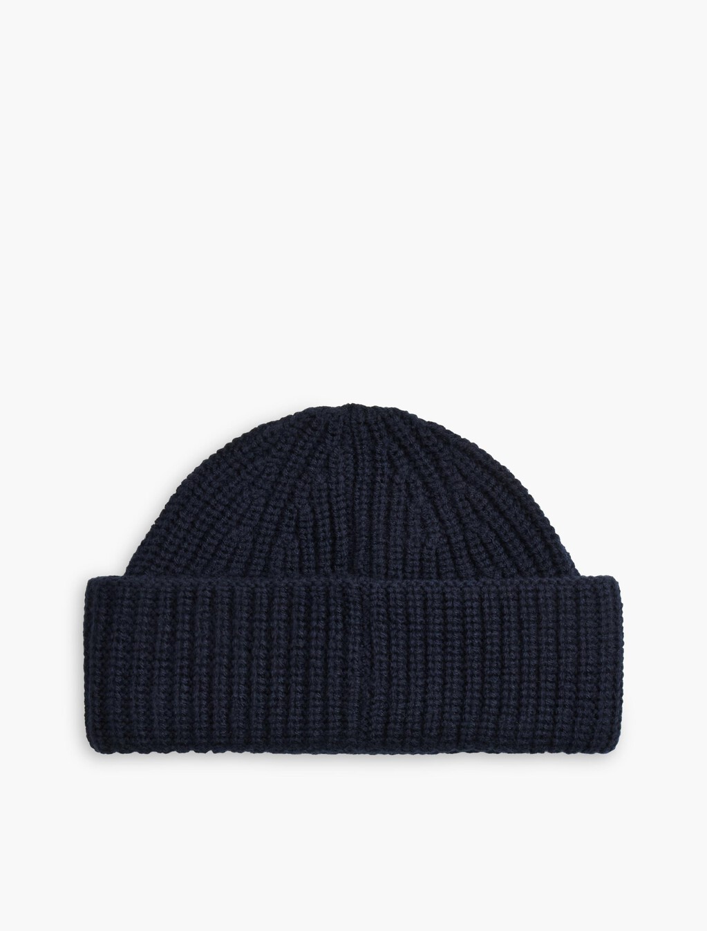 Tonal Flag Pure Wool Beanie, Navy Blue, hi-res
