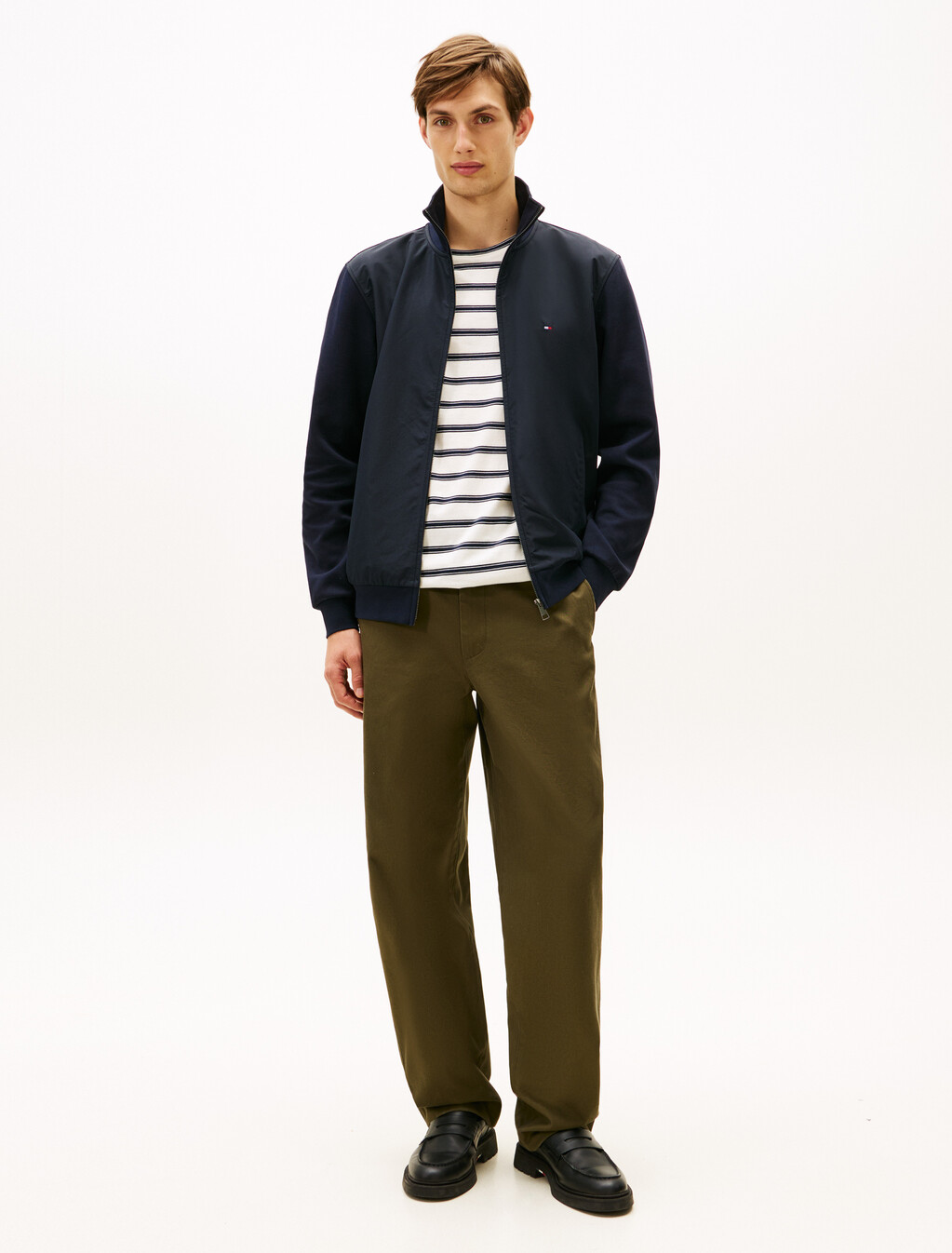 Essential Mix Fabric Zip Thru Jacket, Desert Sky, hi-res