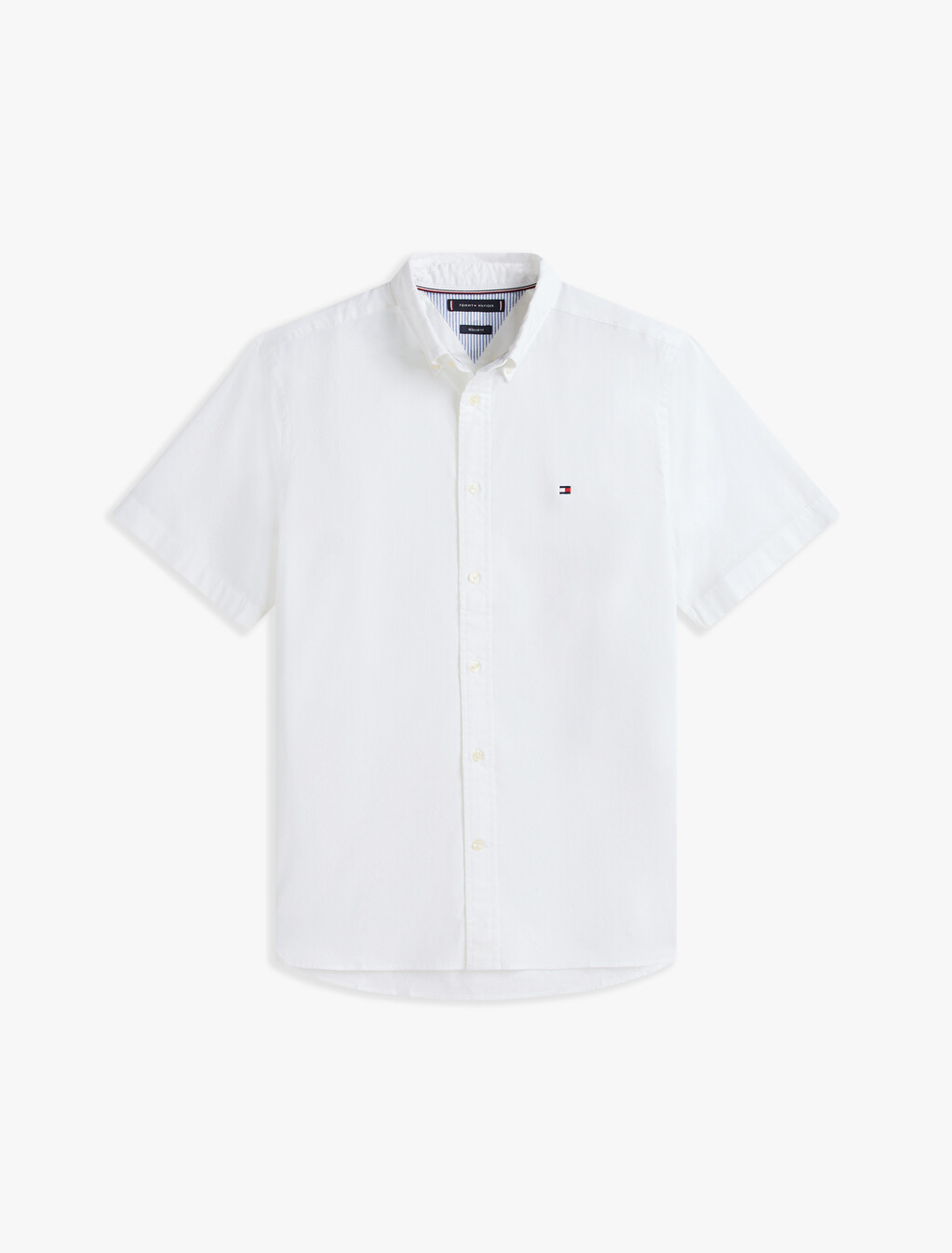 Lightweight Short Sleeve Oxford Shirt, White, hi-res