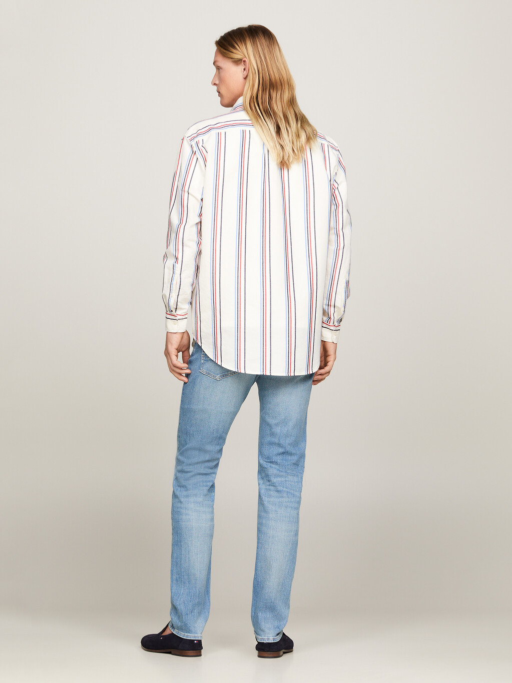 Paper Touch Stripe Regular Fit Shirt, Calico / Multi, hi-res