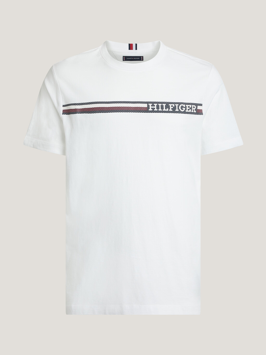 Hilfiger Monotype Signature Tape Jersey T-Shirt | natural | Tommy ...