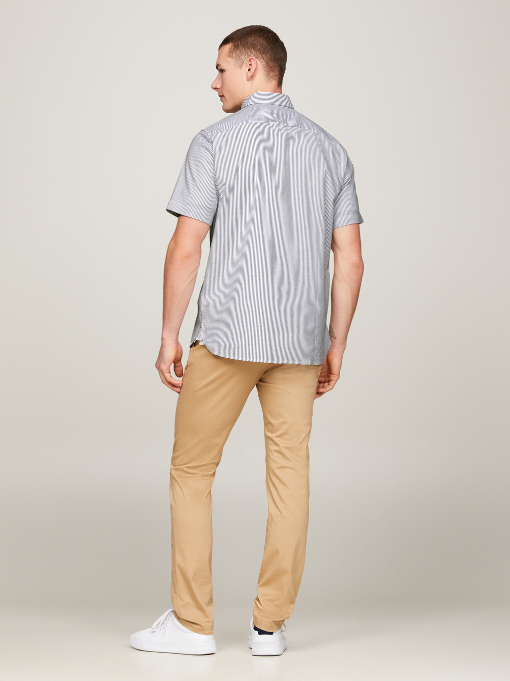 Flag Stripe Short Sleeve Shirt, Carbon Navy / Optic White, hi-res