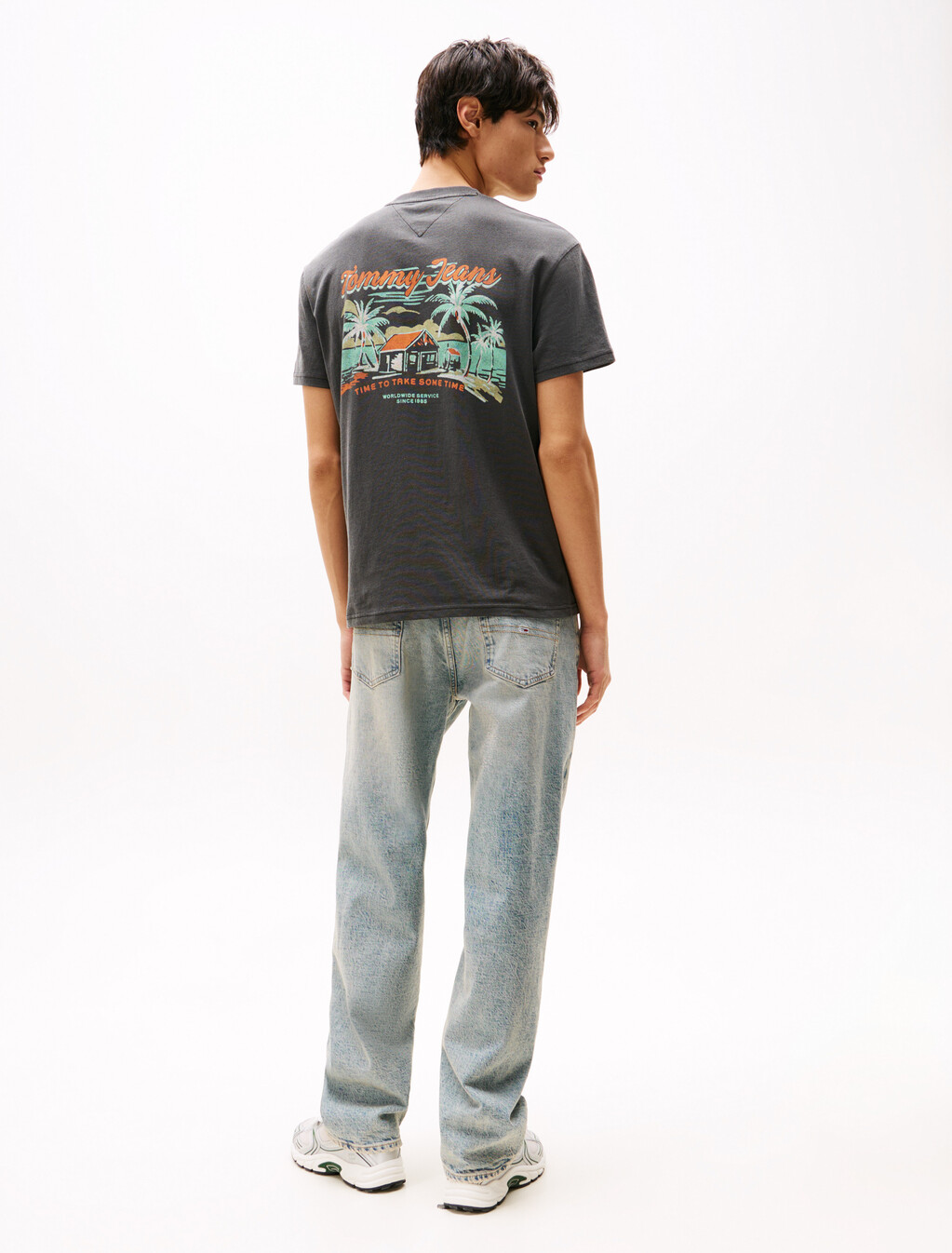 Cabana Print Back Graphic T-Shirt, Black, hi-res