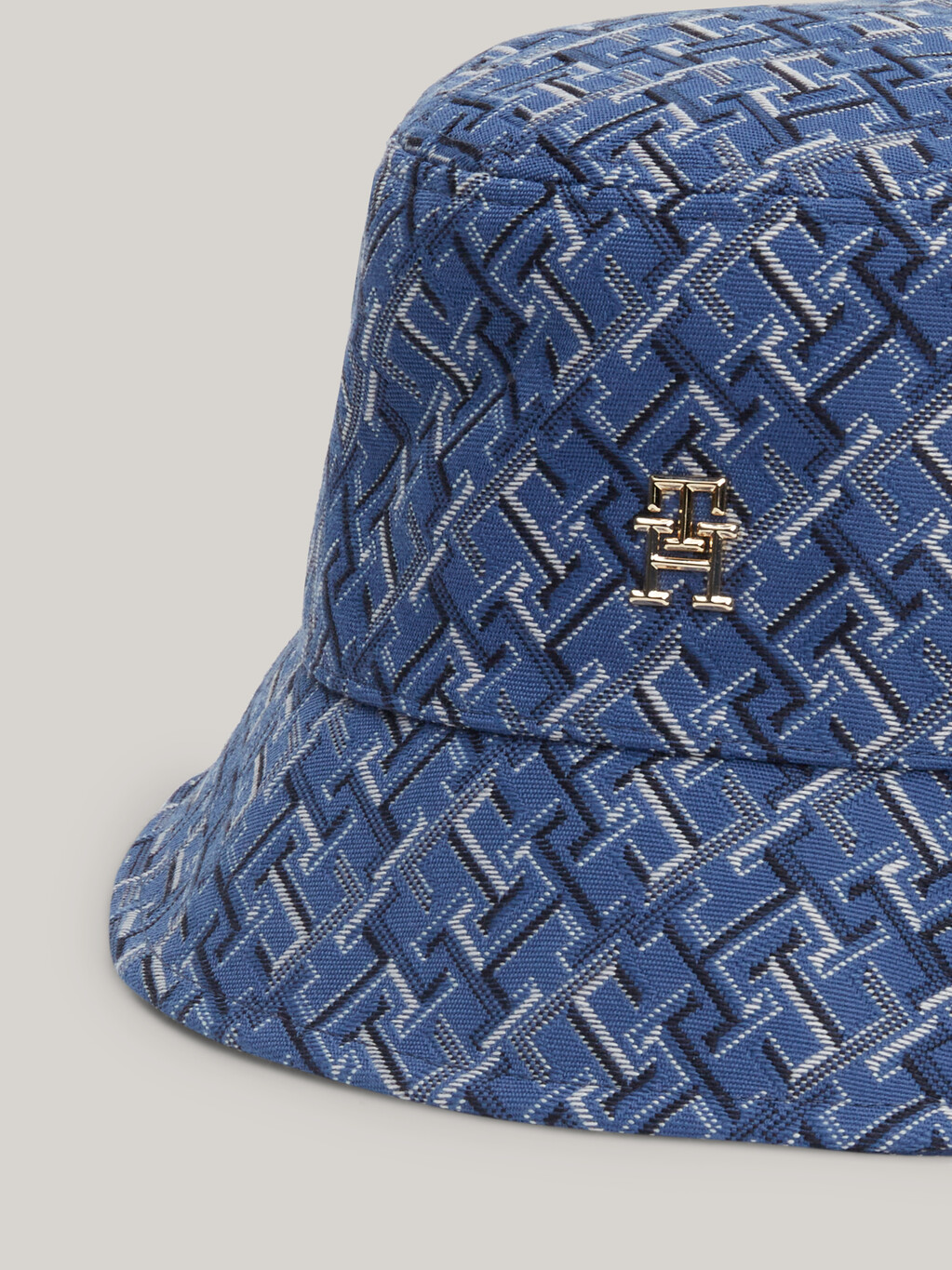 TH Monogram Jacquard Bucket Hat, Fossil Blue, hi-res