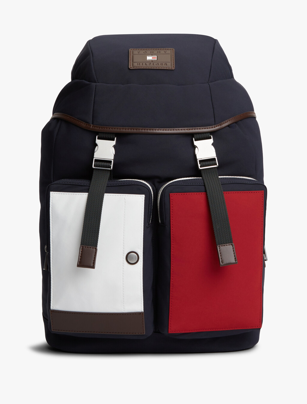Casual Pocket Flap Backpack, Space Blue, hi-res