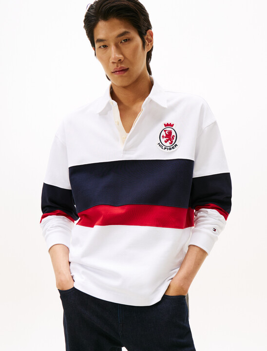 TH Crest Appliqué Relaxed Rugby Shirt