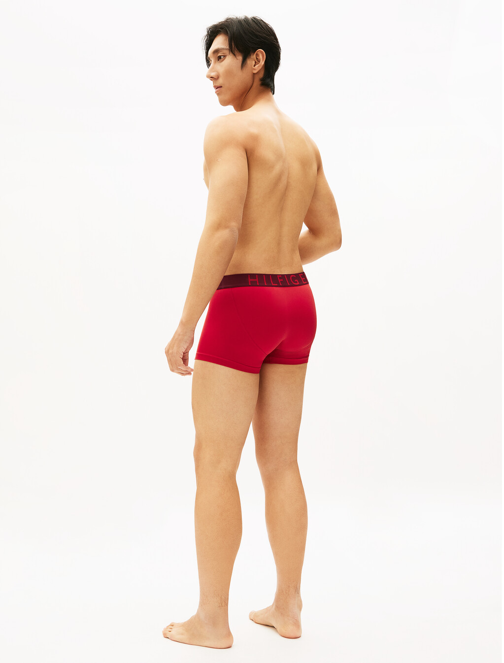 3-Pack Microfibre Logo Waistband Trunks, Med Red/Lght Cst/Nght Sky, hi-res