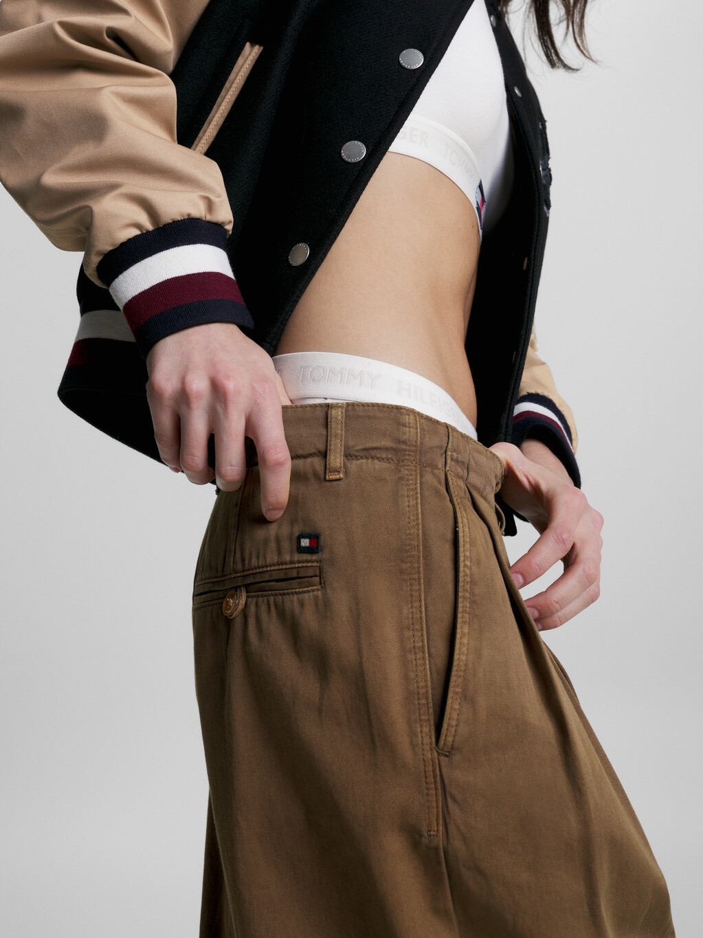 Tommy Hilfiger X Shawn Mendes Pleated Trousers, Countryside Khaki, hi-res