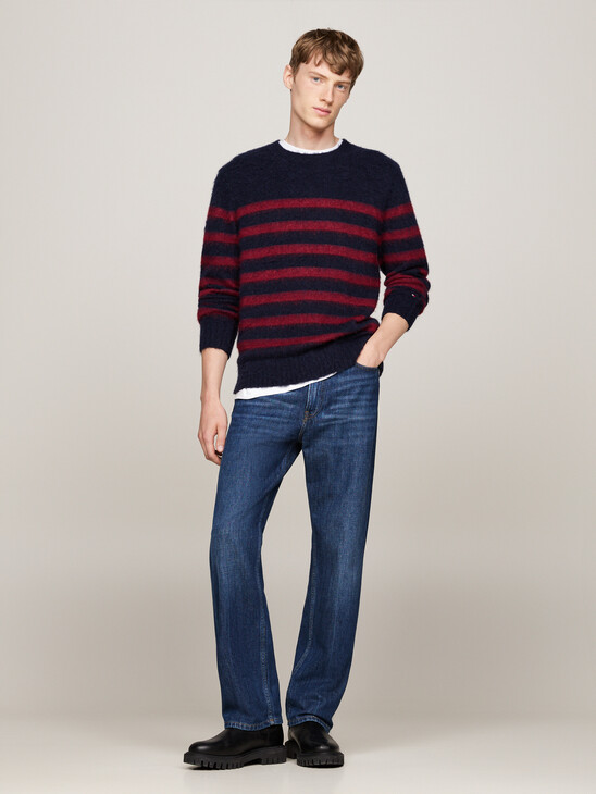 Stripe Relaxed Jumper with Alpaca