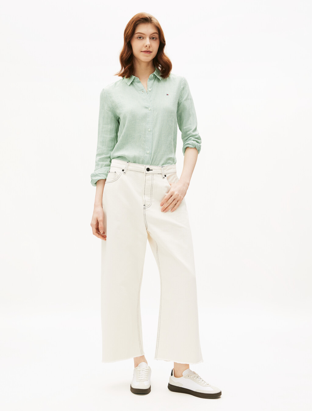 Asia Fit Essential Linen Relaxed Shirt, Classic Ithaca/ Fort Green, hi-res