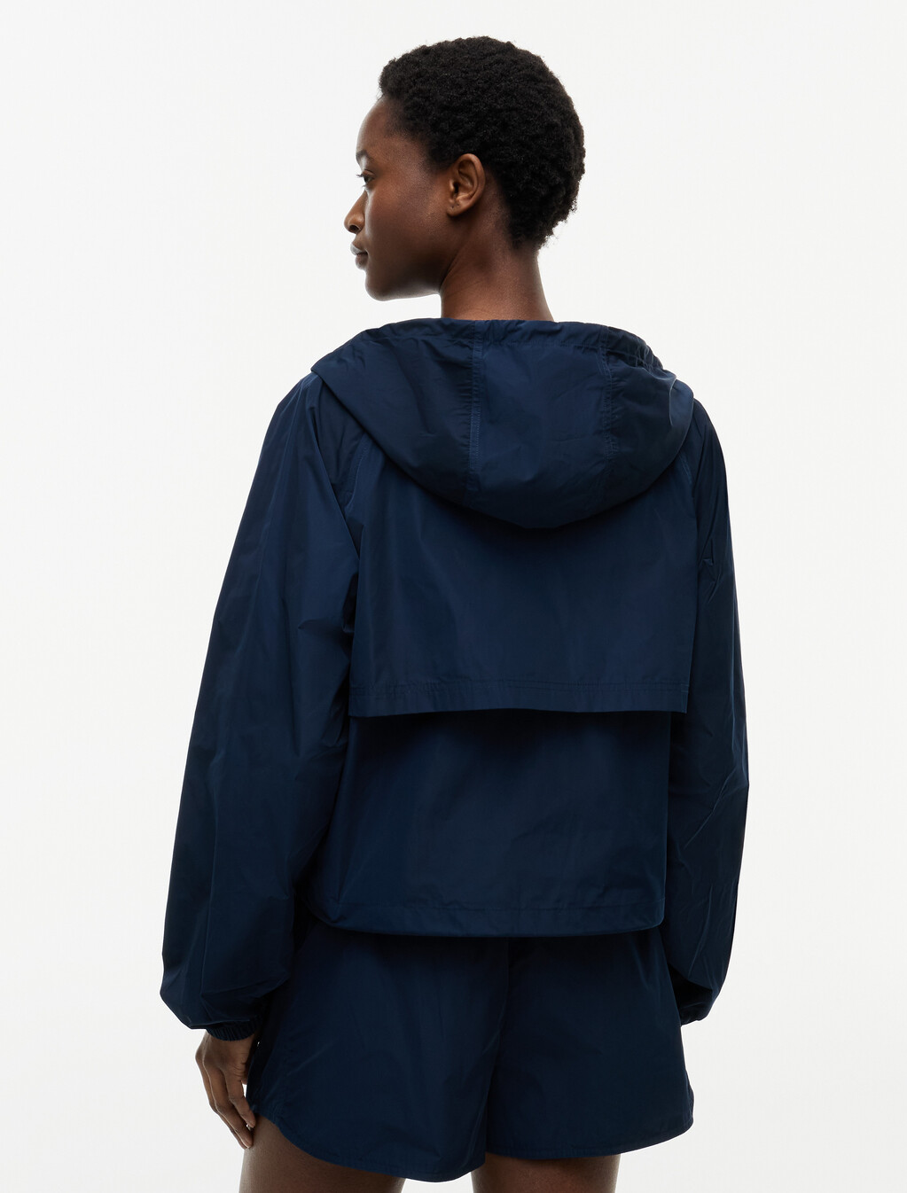 Logo Water Repellent Hooded Windbreaker, Dark Night Navy, hi-res
