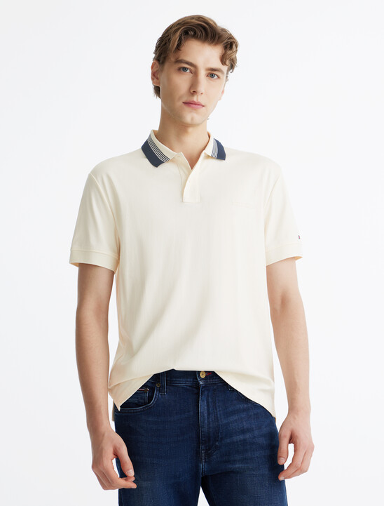 Interlock Contrast Collar Polo