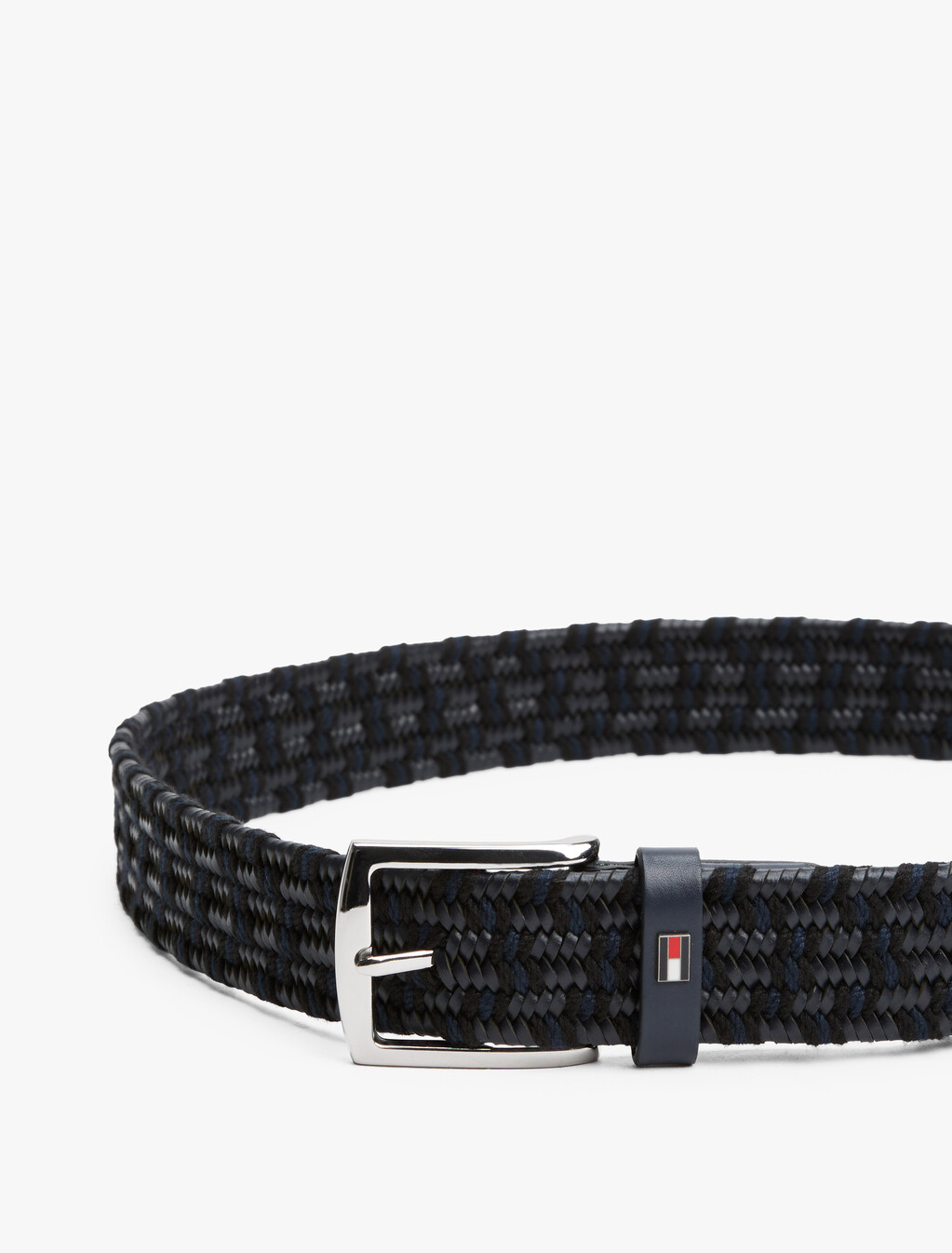 Denton Elastic Leather Belt 3.5, Space Blue / Black, hi-res