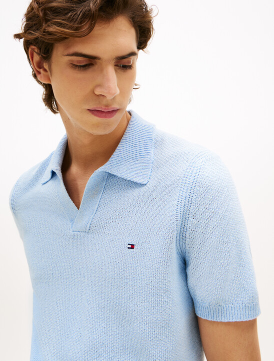 Textured Knit Polo
