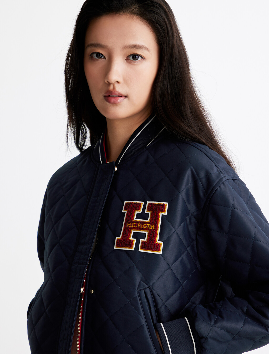 Reversible Quilted Bomber Jacket, Arizona Red, hi-res