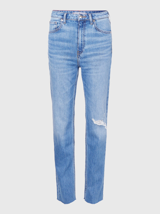 CLASSICS HIGH RISE STRAIGHT DISTRESSED JEANS