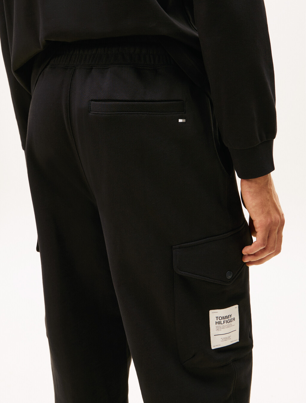 Heavy Twill Cargo Sweatpant, Black, hi-res