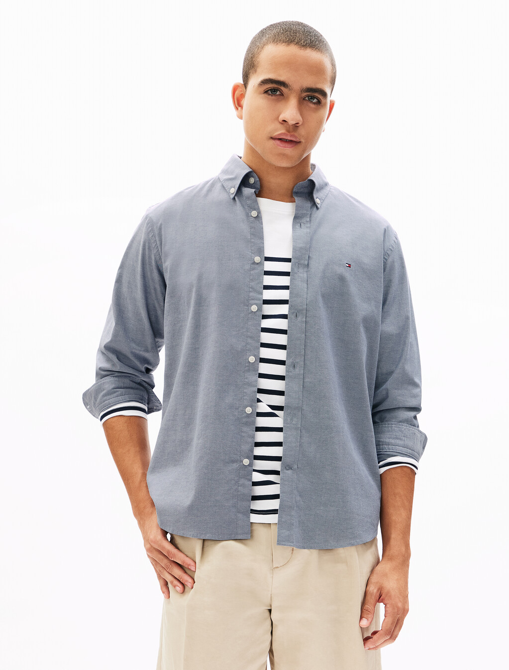 Lightweight Oxford Solid Shirt, Desert Sky, hi-res