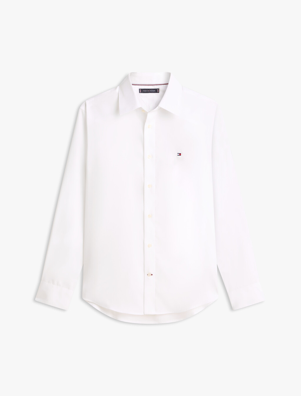 Non Iron Long Sleeve Shirt, White, hi-res