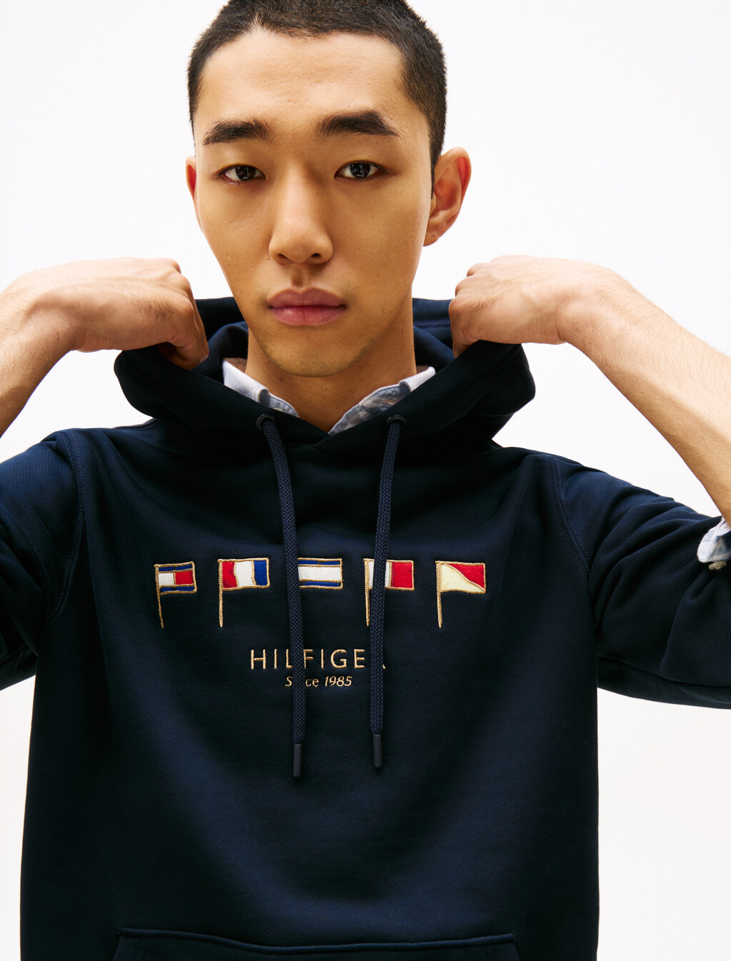 Multi-Flag Embroidery Hoody, Desert Sky 654 920, hi-res