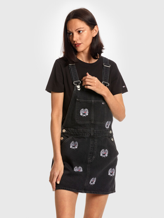 CLASSIC EMBROIDERED DUNGAREE DRESS