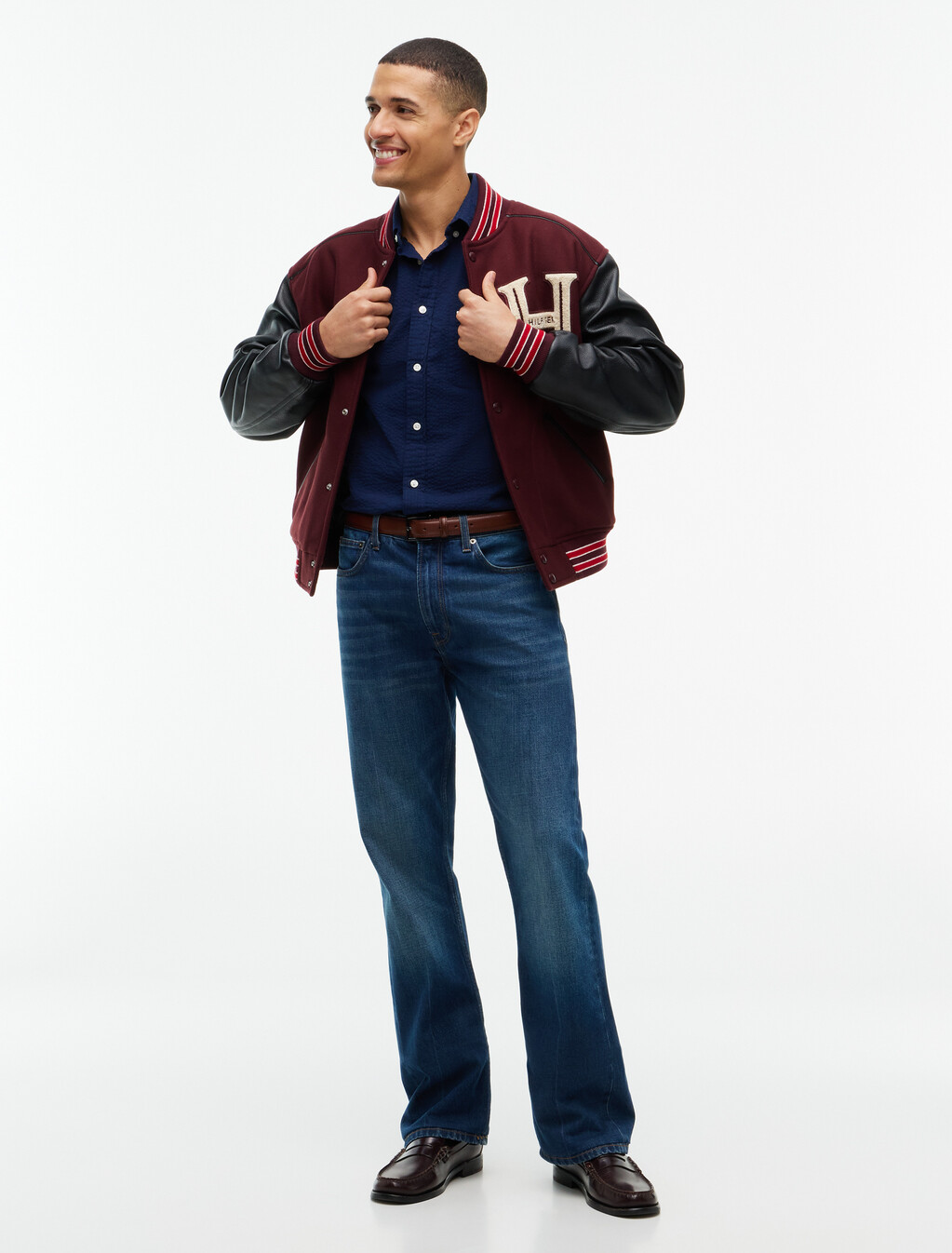 Regular Fit Seersucker Short Sleeve Shirt, Carbon Navy, hi-res