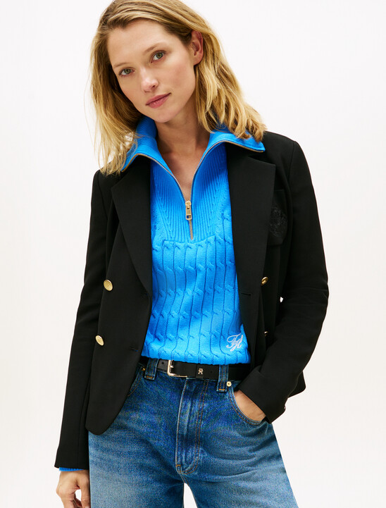TH Crest Embroidery Slim Fit Blazer