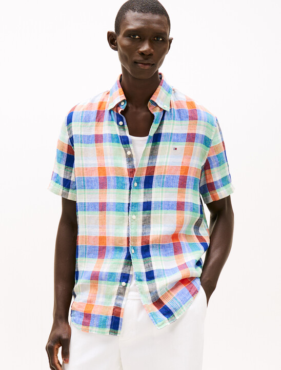 Linen Summer Madras Shirt