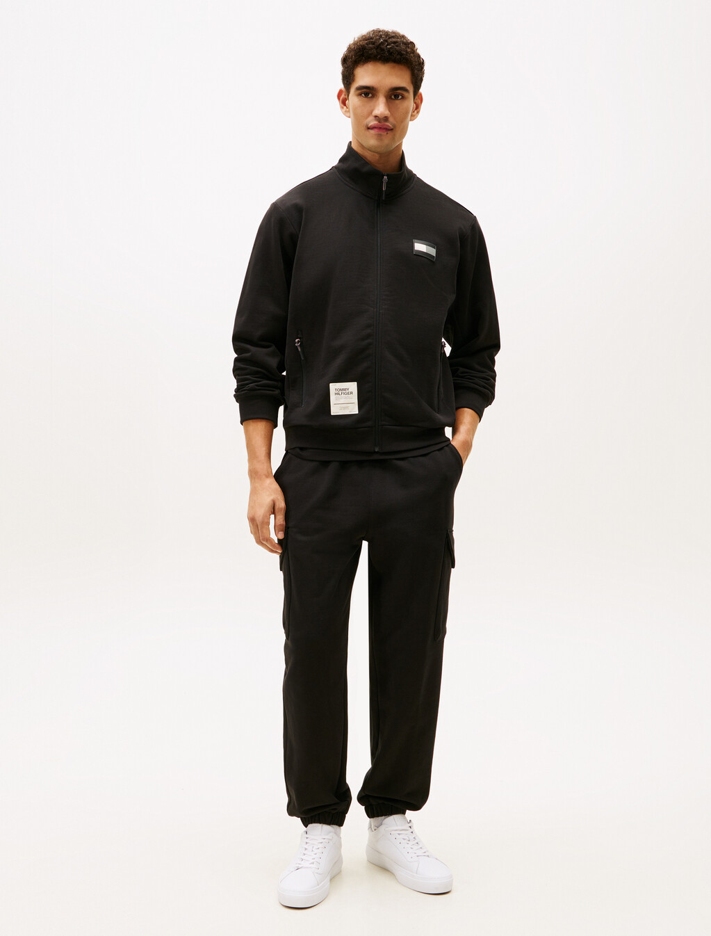 Heavy Twill Cargo Sweatpant, Black, hi-res