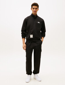 Heavy Twill Cargo Sweatpant, Black, hi-res
