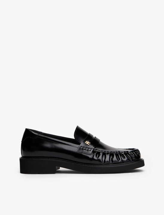 Leather Square Toe Loafers