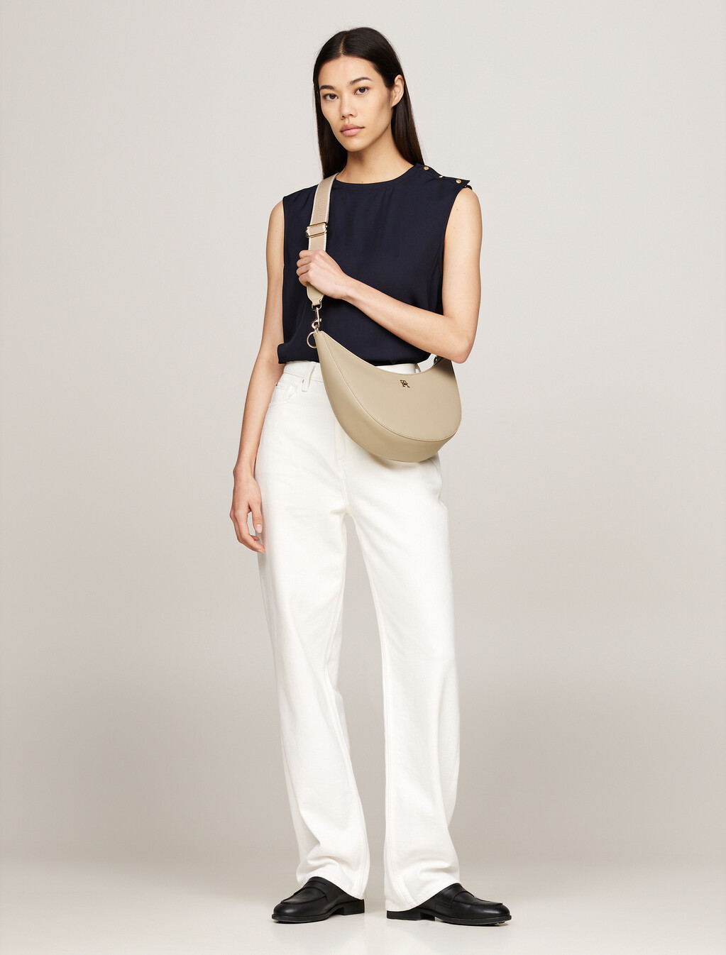 Hilfiger Monotype Shoulder Bag, Beige, hi-res