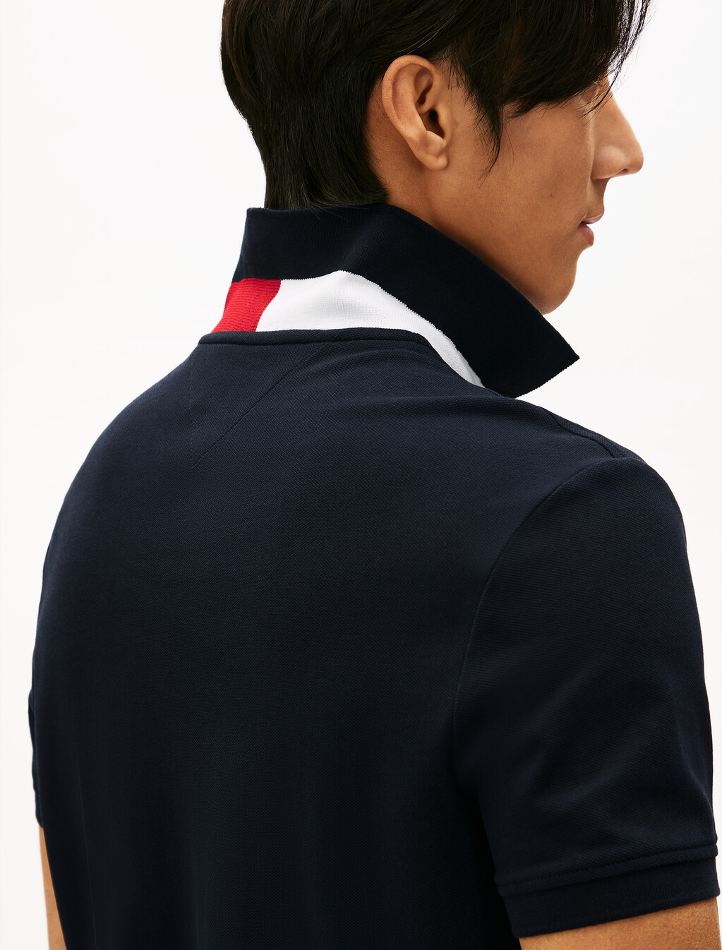 Color Block Undercollar Polo, Desert Sky, hi-res