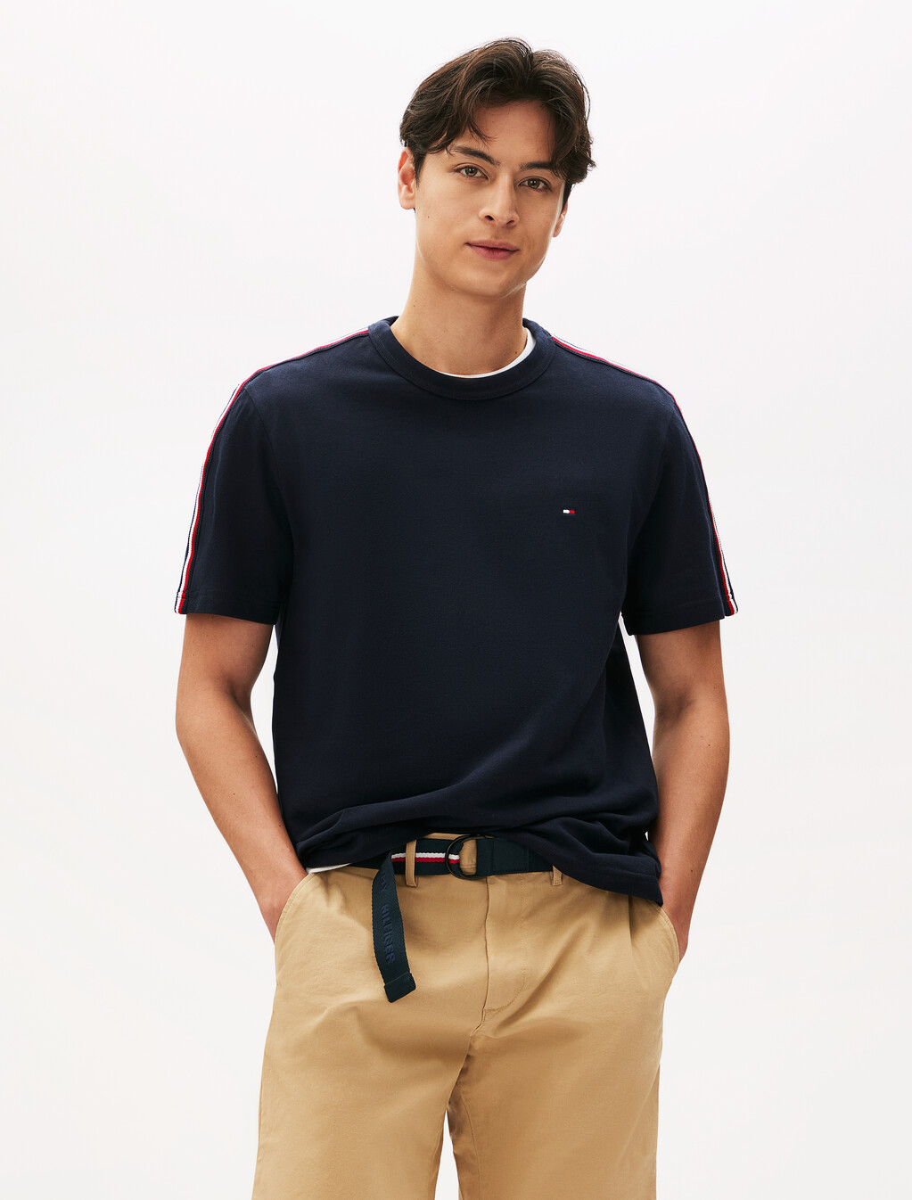 Global Stripe Sleeves T-Shirt, Desert Sky, hi-res