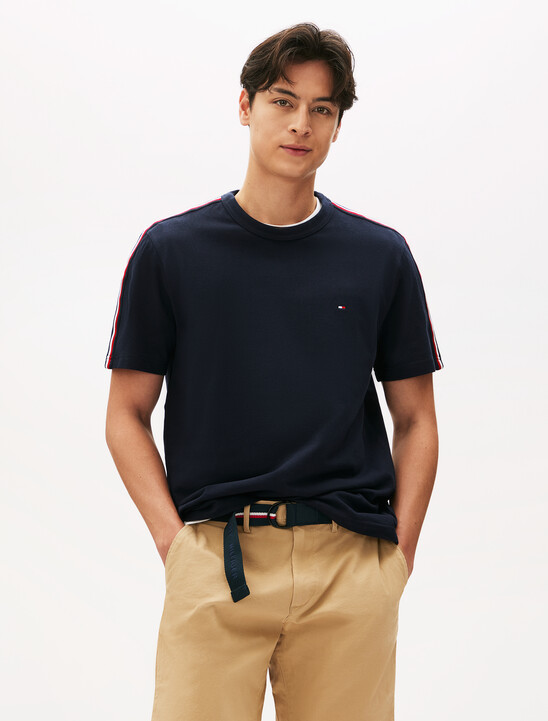 Global Stripe Sleeves T-Shirt, Desert Sky Global Stripe Sleeves T-Shirt