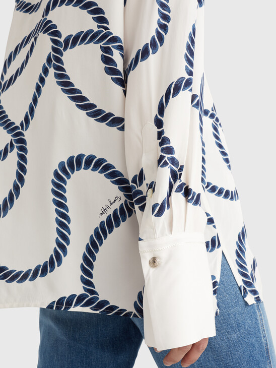 ROPE PRINT RELAXED FIT SHIRT