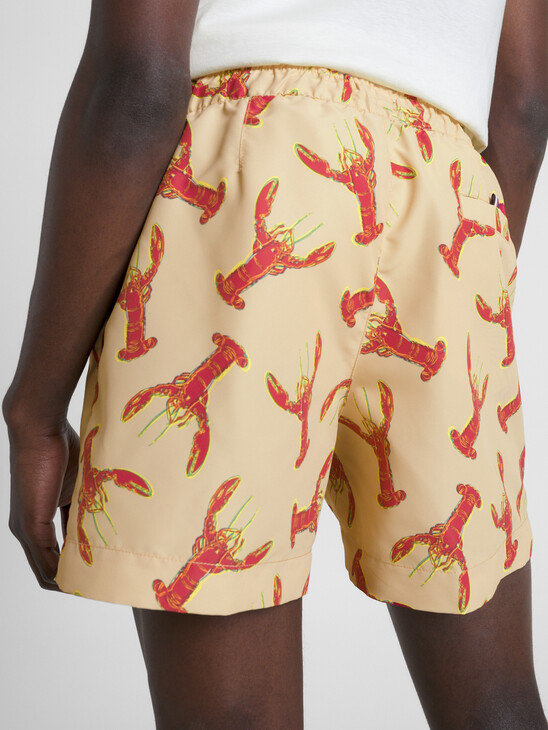 TOMMY HILFIGER X ANDY WARHOL LOBSTER MEDIUM DRAWSTRING SWIM SHORTS