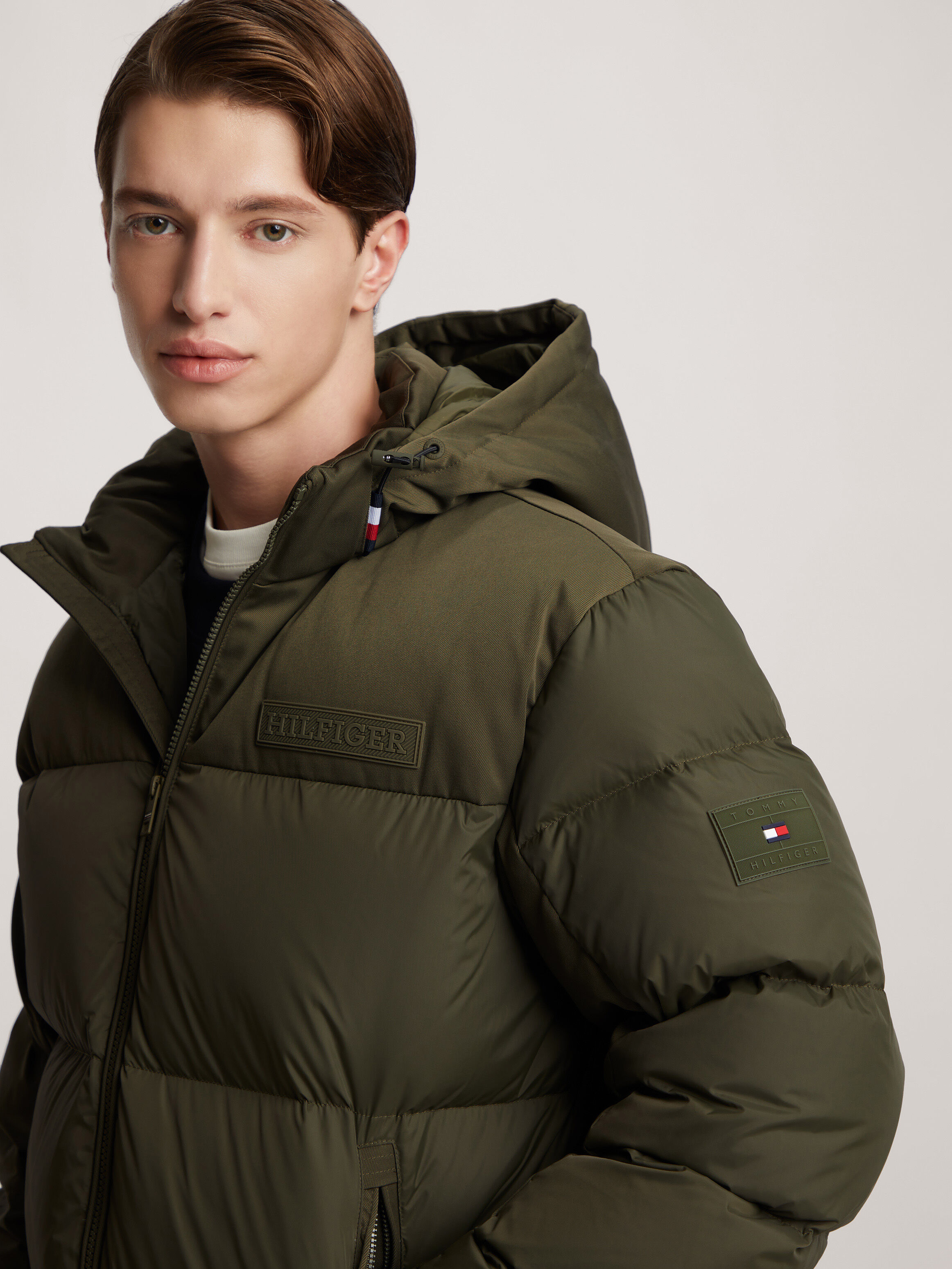 Tommy hilfiger down zip front jacket online