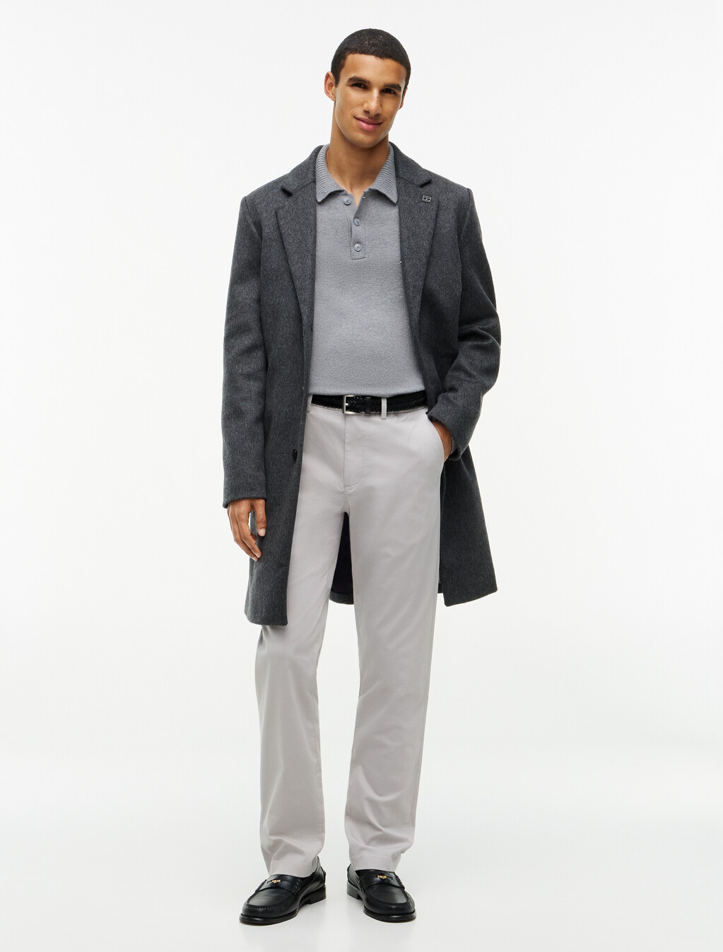 Denton Straight Twill Chinos, October Grey, hi-res
