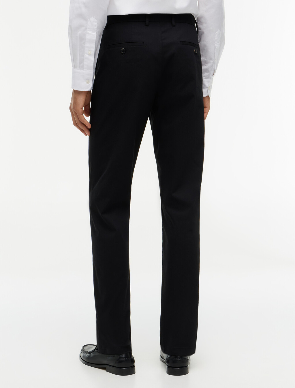 Denton Straight Twill Chinos, Black, hi-res