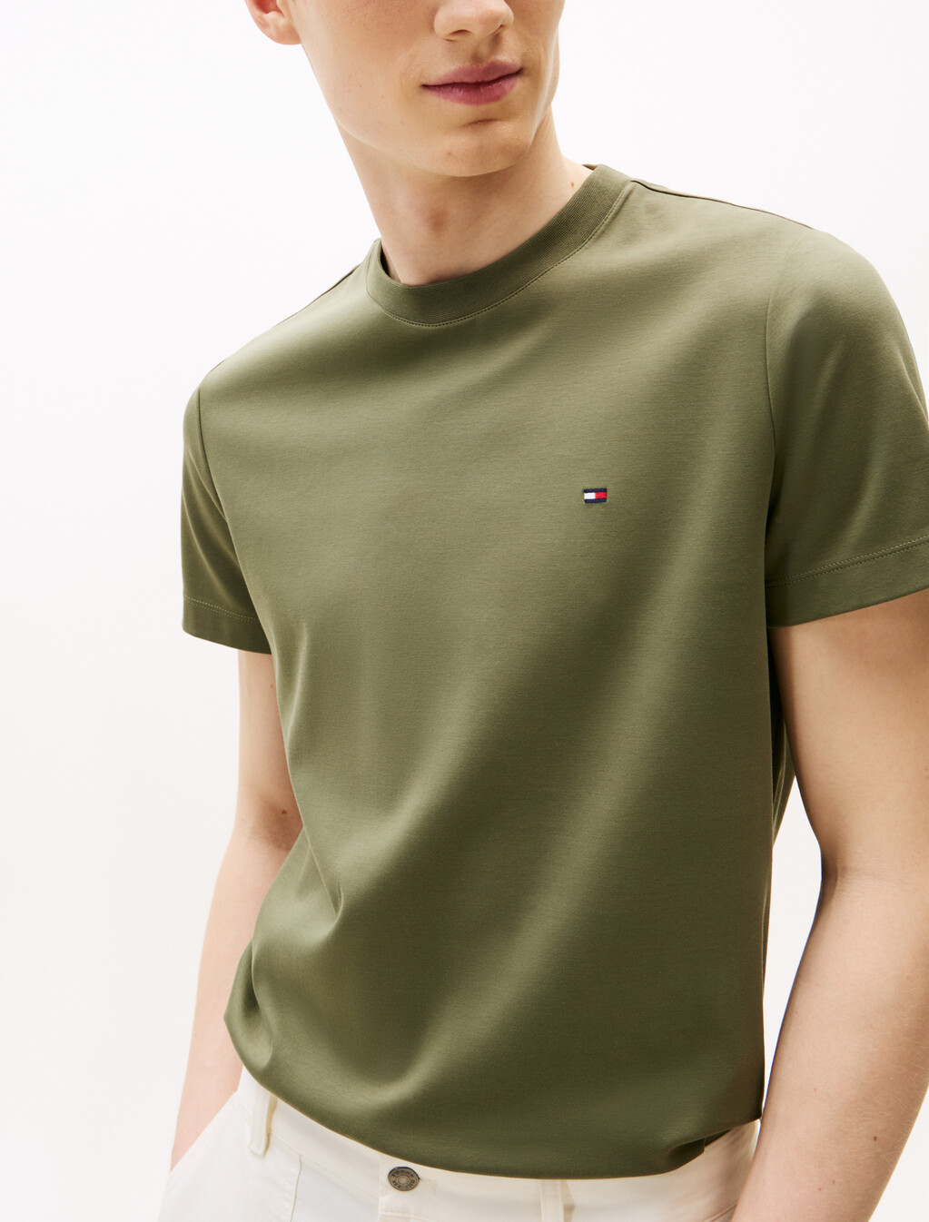 Interlock Slim Fit T-Shirt, Battle Green, hi-res