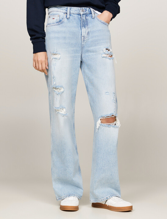 Betsy Mid Rise Wide Distressed Jeans