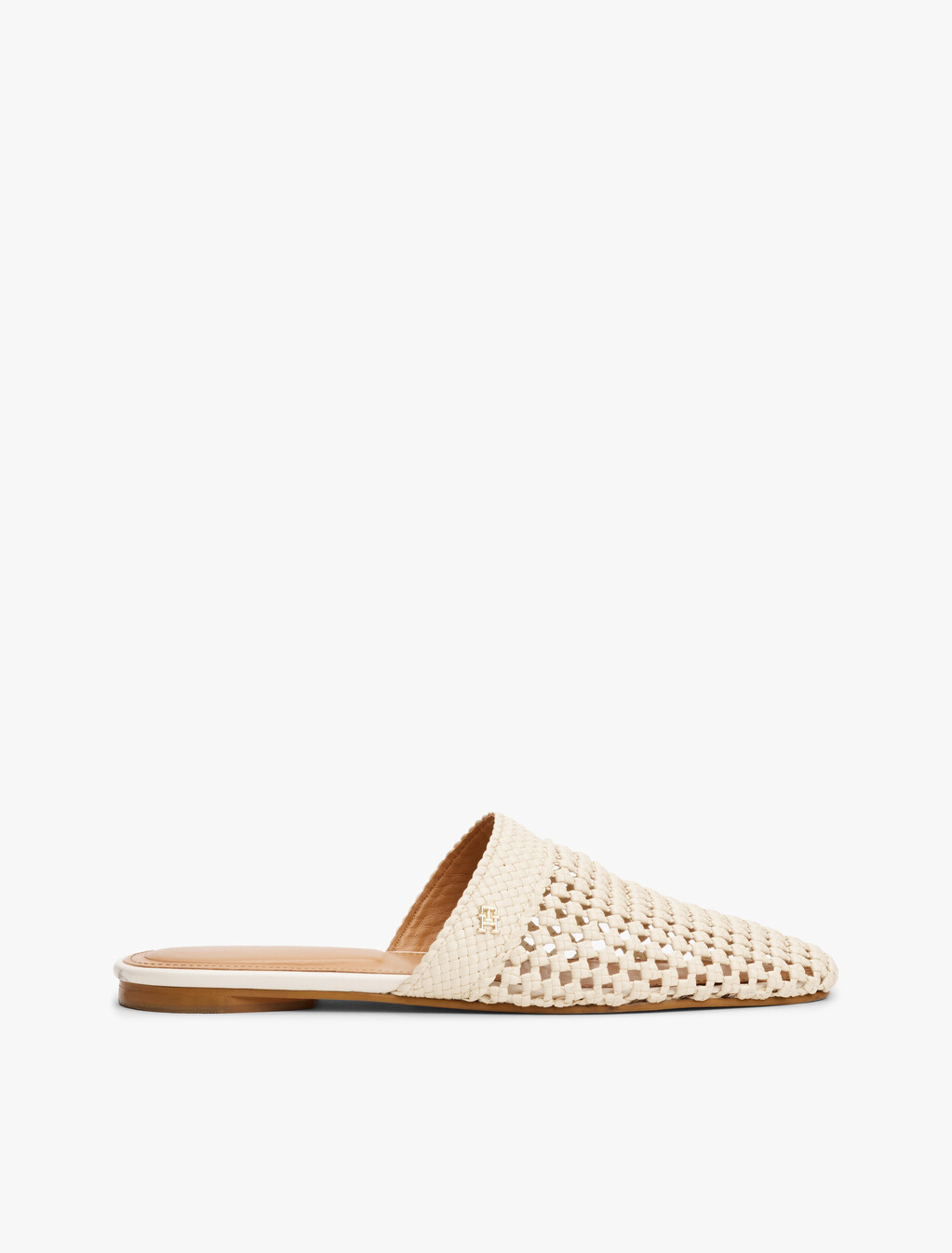 Crochet TH Monogram Plaque Mules, Muslin, hi-res
